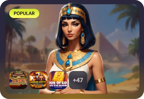 Ancient Egypt slots category at WINO Casino featuring Book of Ra and John Hunter