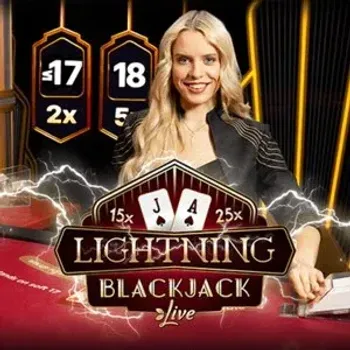Lightning Blackjack live dealer game by Evolution at Wino Casino